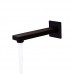 KunMai Square Solid Brass Wall Mounted Tub Filler Spout in Black Finish - B07BKV32PZ